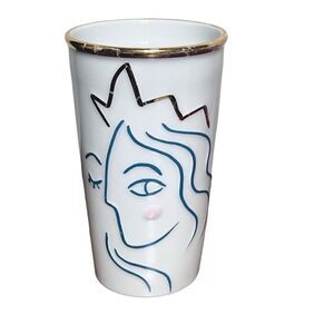 Starbucks 2017 Anniversary Gold Crown Mermaid Siren 10oz Ceramic Tumbler